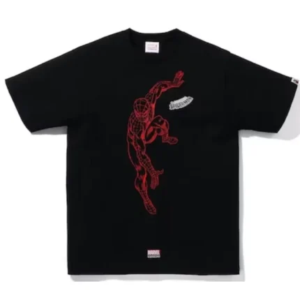 BAPE X Marvel Comics Spider Tee Black