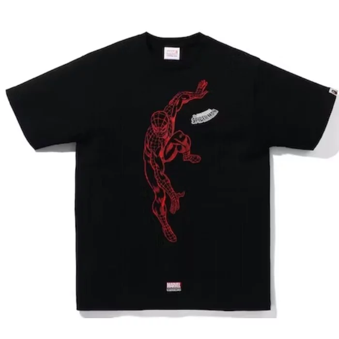 BAPE X Marvel Comics Spider Tee Black