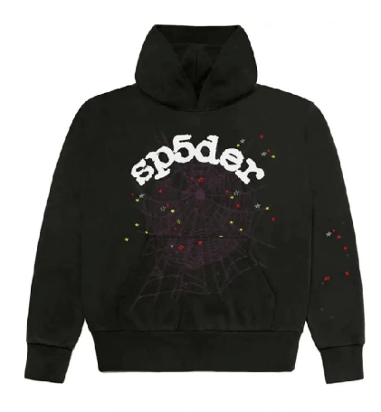 Black Sp5der Worldwide Hoodie