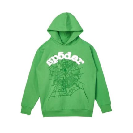 Green Sp5der 55555 Web Hoodie