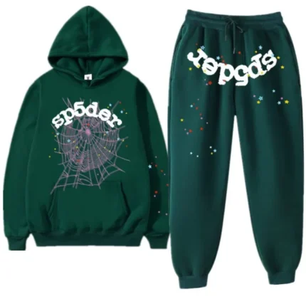 Green Classic Logo Sp5der Hoodie