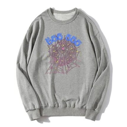 Sp5der 555555 White Grey Sweatshirt