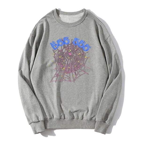 Sp5der 555555 White Grey Sweatshirt