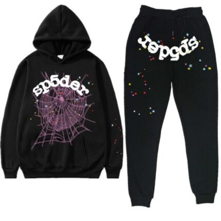 Sp5der 22ss Logo Tracksuit in Black