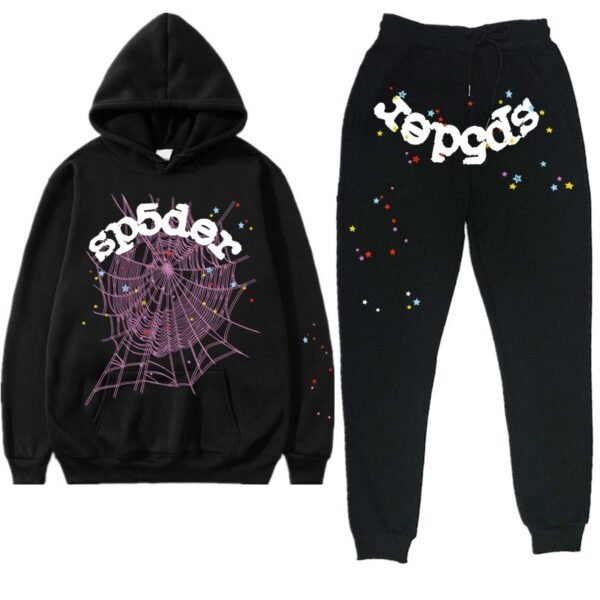 Sp5der 22ss Logo Tracksuit in Black